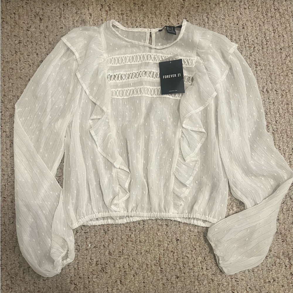 Sheer white blouse